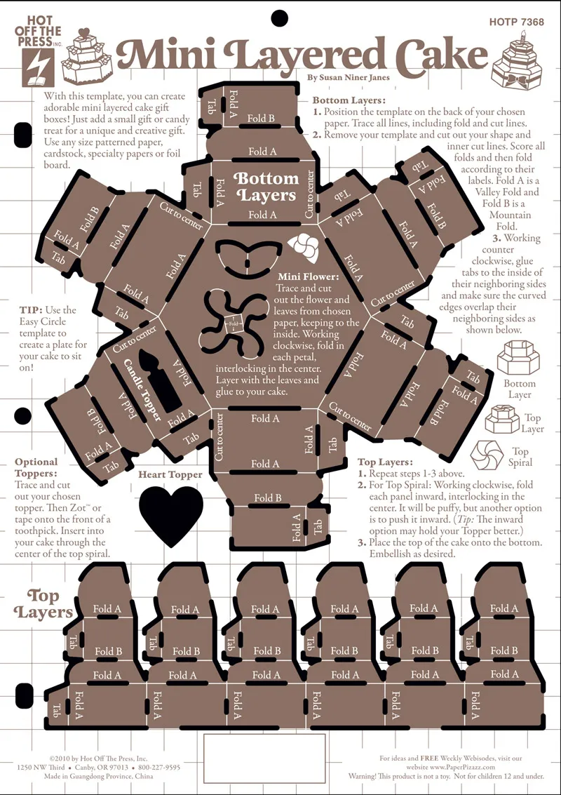 Mini Layered Cake Template