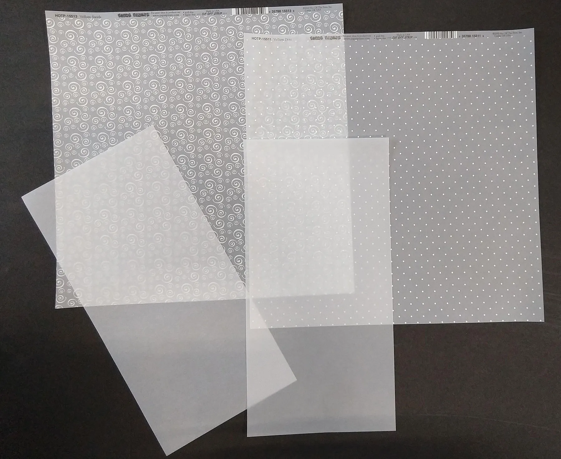 4 Vellum Sheets