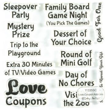 Love Coupon Add-Ons Clear Stamp Set