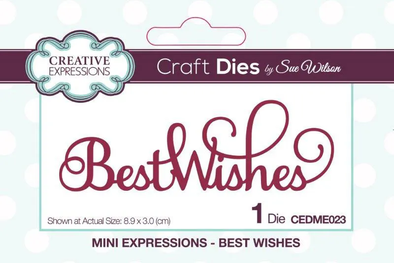 Best Wishes Mini Expressions Cutting Die