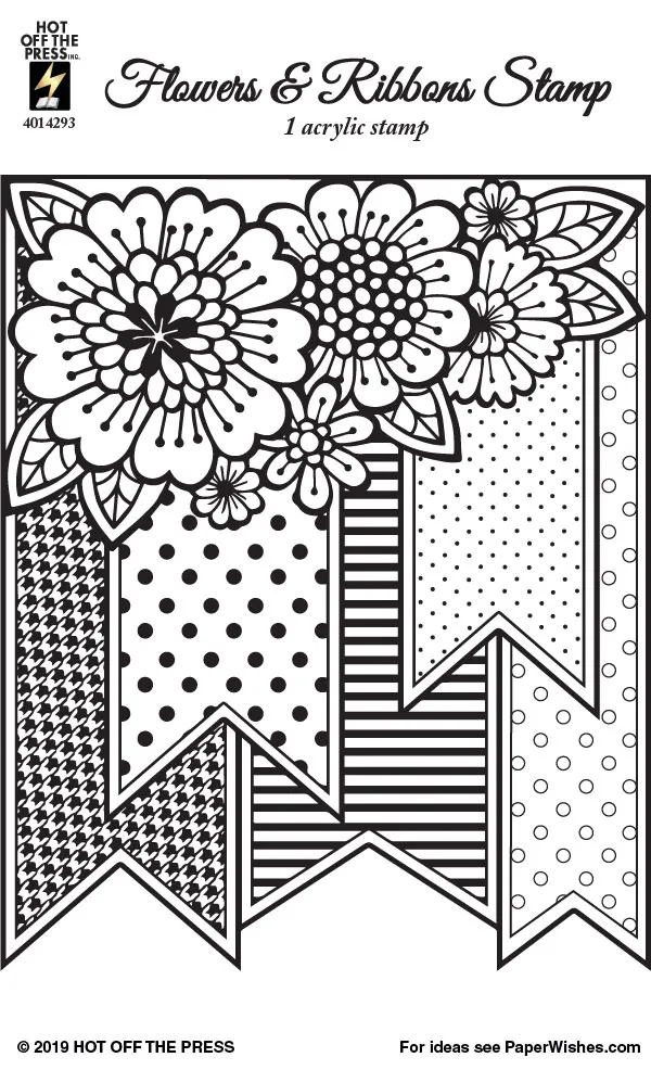 Flowers & Ribbons Silicone Stamp