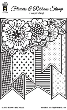 Flowers & Ribbons Silicone Stamp