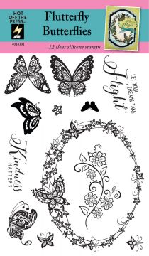 Flutterby Butterfly Silicone Stamps