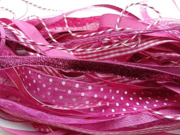 Magenta/Dark Pink Ribbon Set
