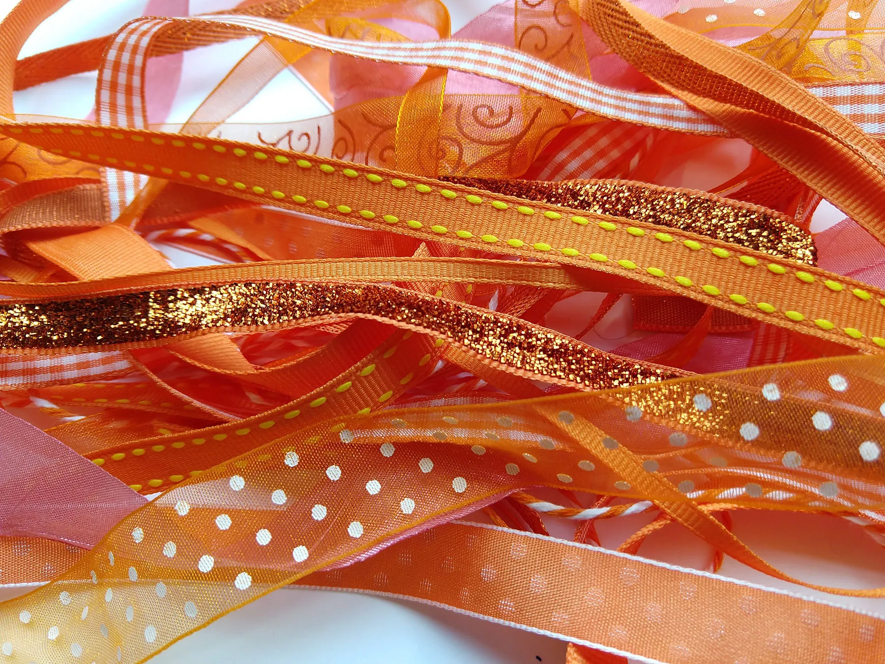 Orange/Peach Ribbon Set