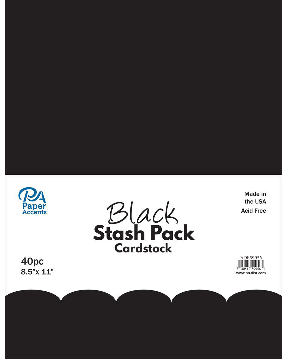 Paper Wishes  Black Cardstock, 8.5x11, 40 sheets