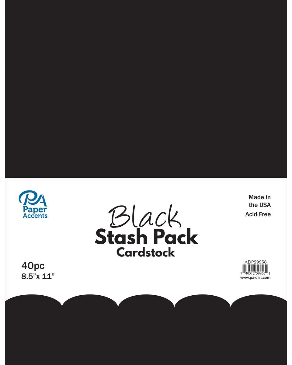 Black Cardstock, 8.5x11, 40 sheets