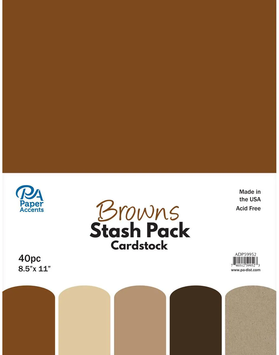 Browns Cardstock, 8.5x11, 40 sheets
