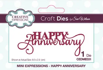 Happy Anniversary Mini Expressions Collection Cutting Die