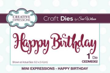 Mini Expressions Happy Birthday Cutting Die