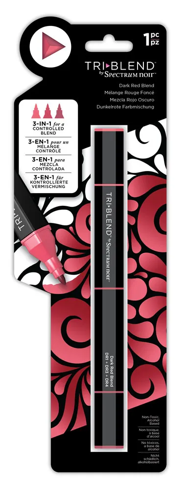 Dark Red Tri Blend Markers