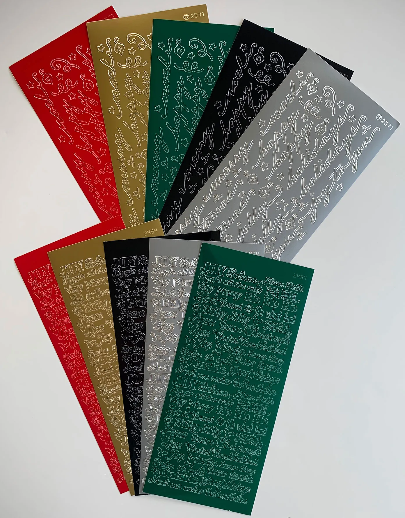 Christmas Greetings Dazzlesâ¢ Stickers - 10 pack