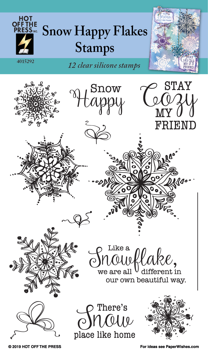 Snow Happy Flakes Clear Stamps