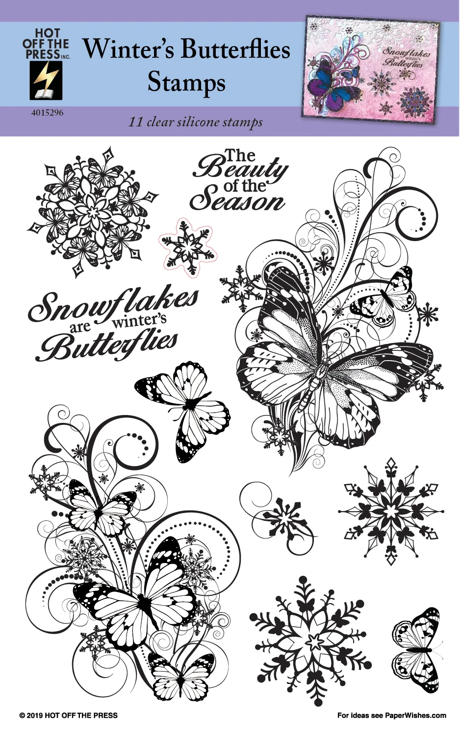 Winter's Butterfly Clear Stamps - OOPS