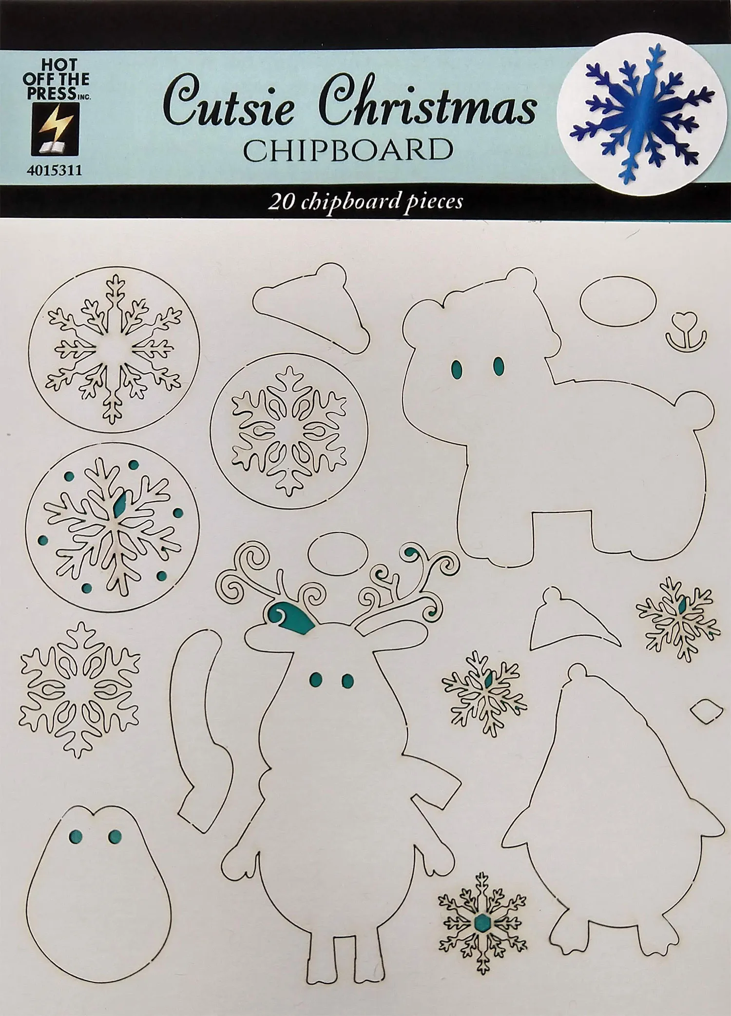 Cutsie Christmas Chipboard