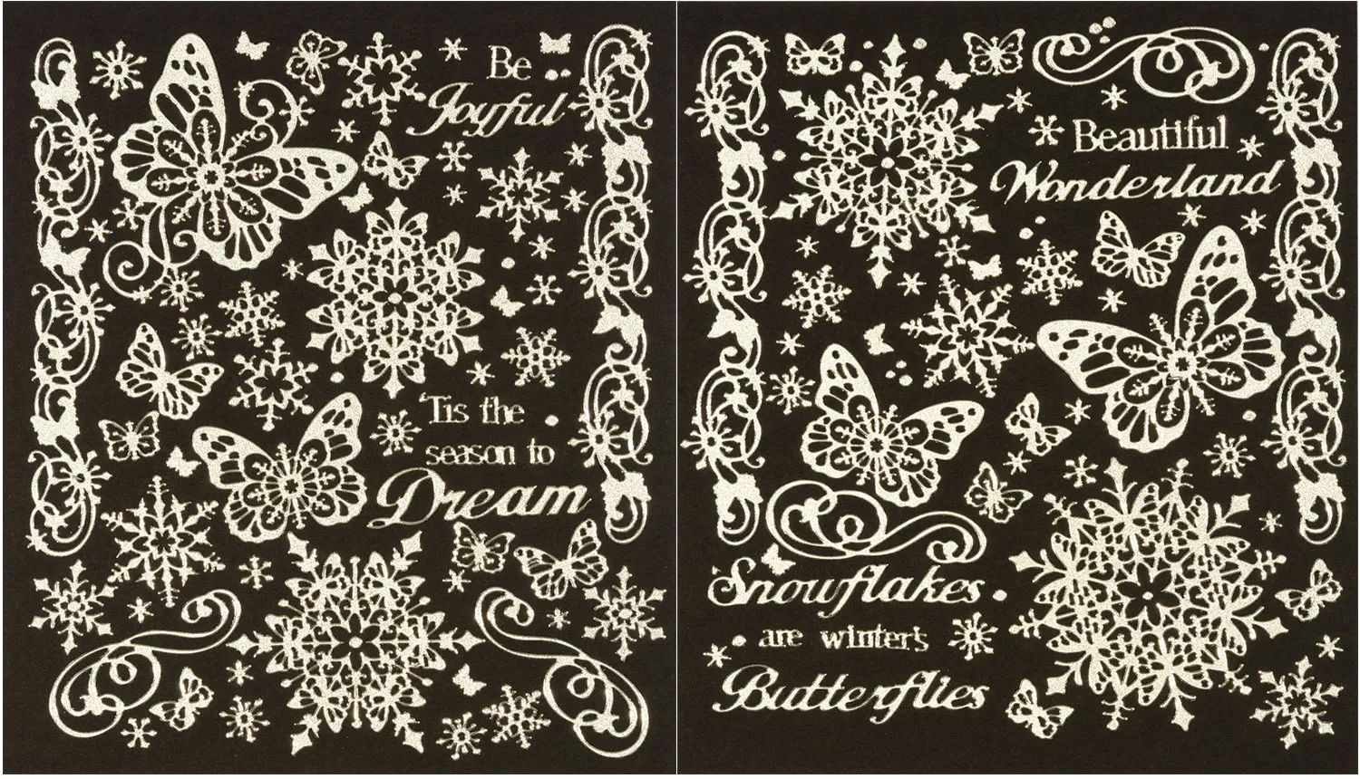 Jeweled Winter's Butterfly Dazzlesâ¢ Stickers, 8x9