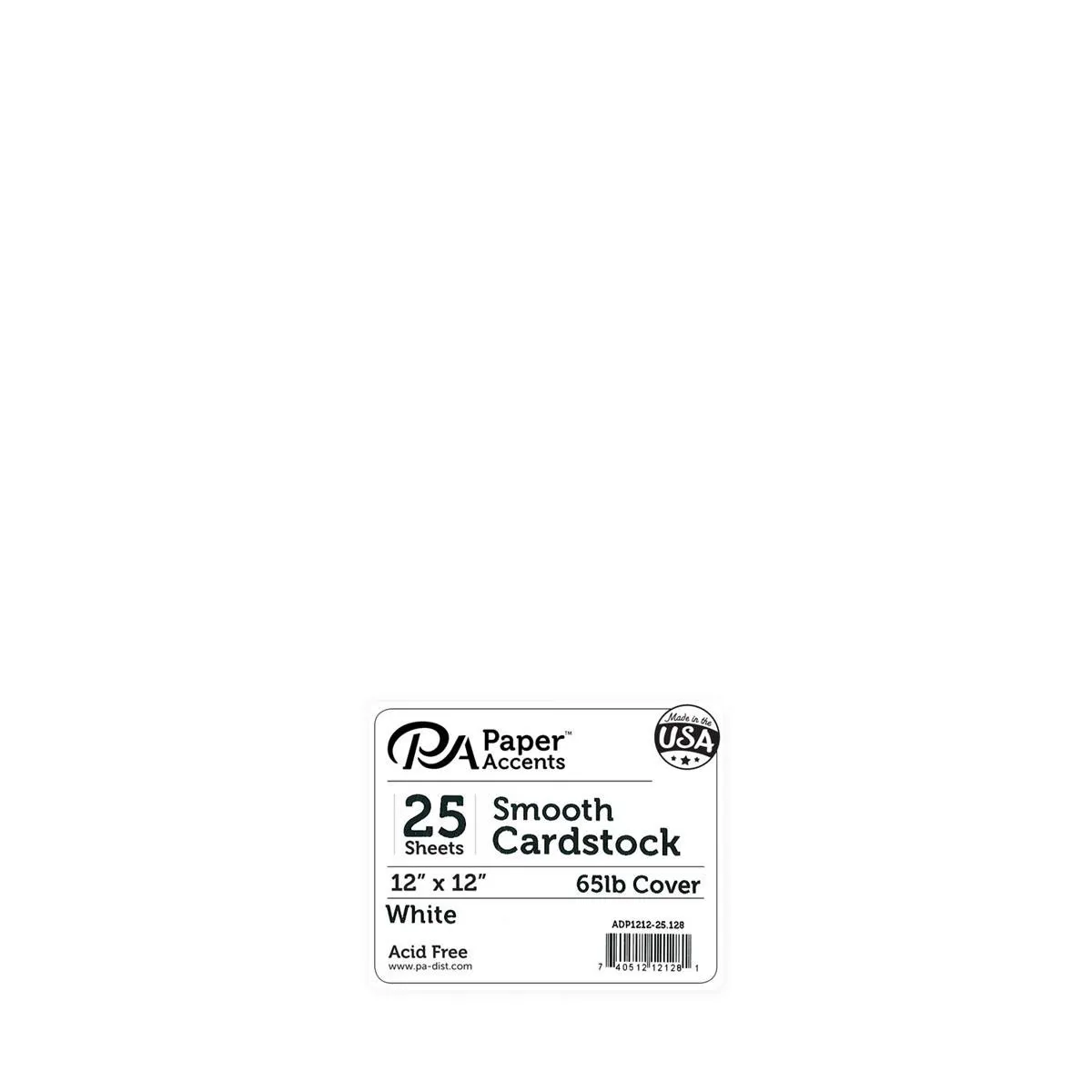 White Cardstock, 12x12, 25 sheets