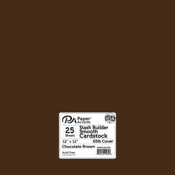 Chocolate Brown Cardstock, 12x12, 25 sheets