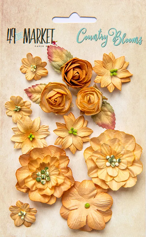 Ginger Country Blooms, 12 pieces