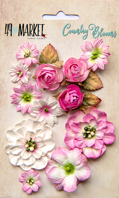 Blush Country Blooms, 12 pieces