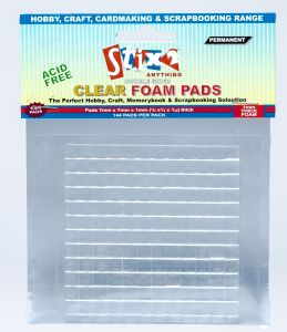 Clear Foam Squares, 144 pieces