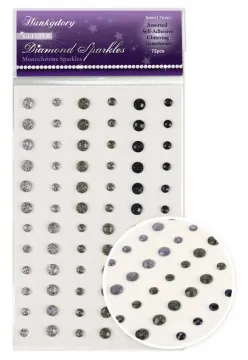 Monochrome Sparkles - Diamond Sparkles Glitter Gemstones