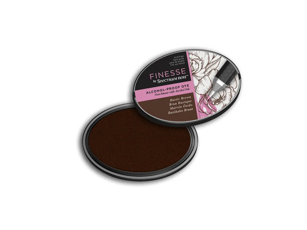 Rustic Brown Finesse Ink Pad, alcohol proof dye