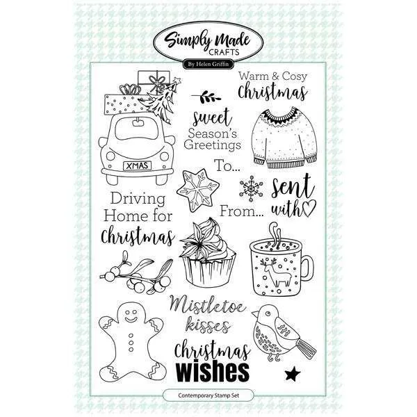 Contemporary Christmas Stamp Set