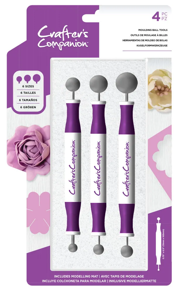 Flower Forming Foam Moulding Ball Tools - 4 pcs