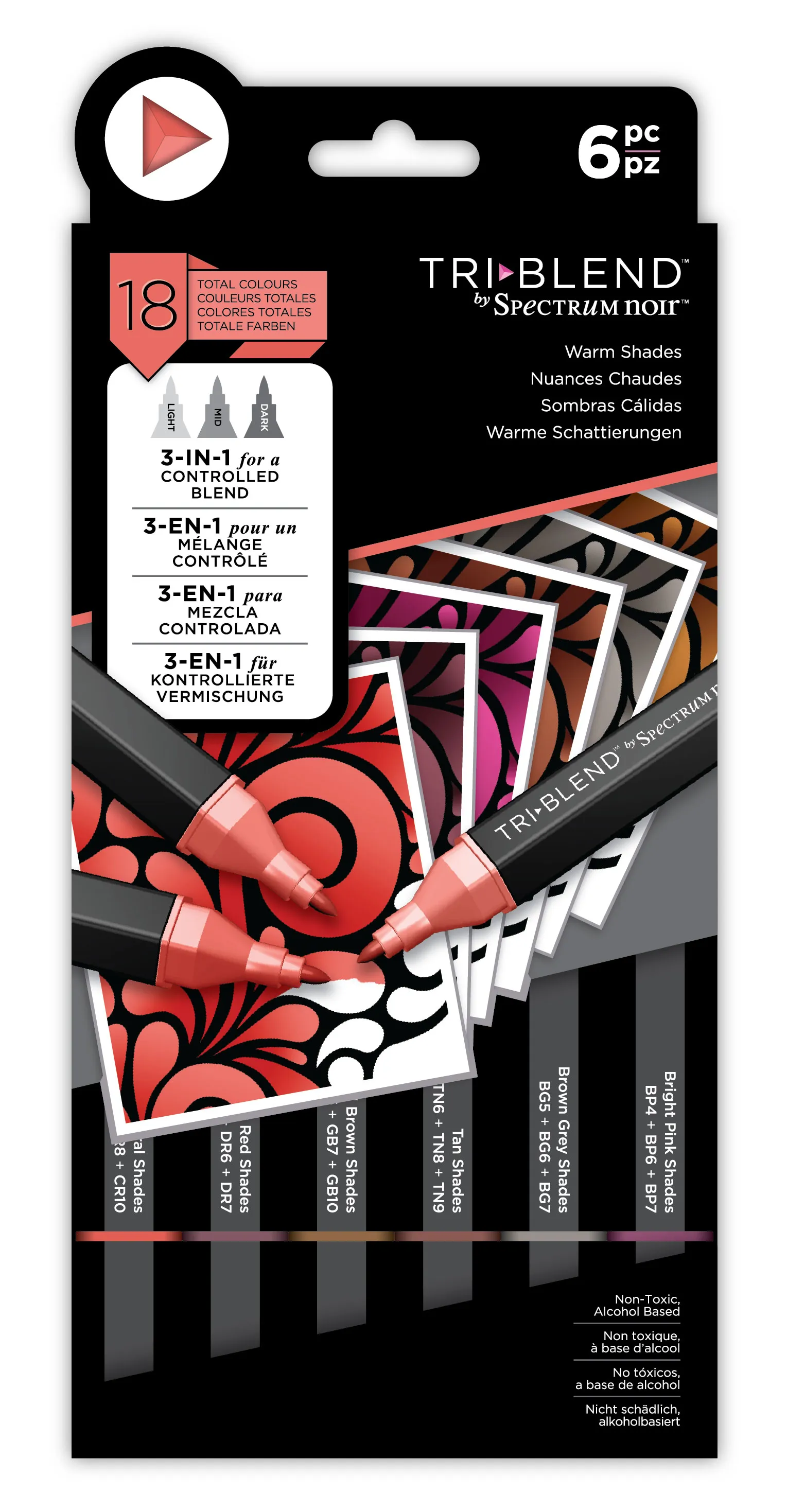 Warm Shades Tri Blend Markers