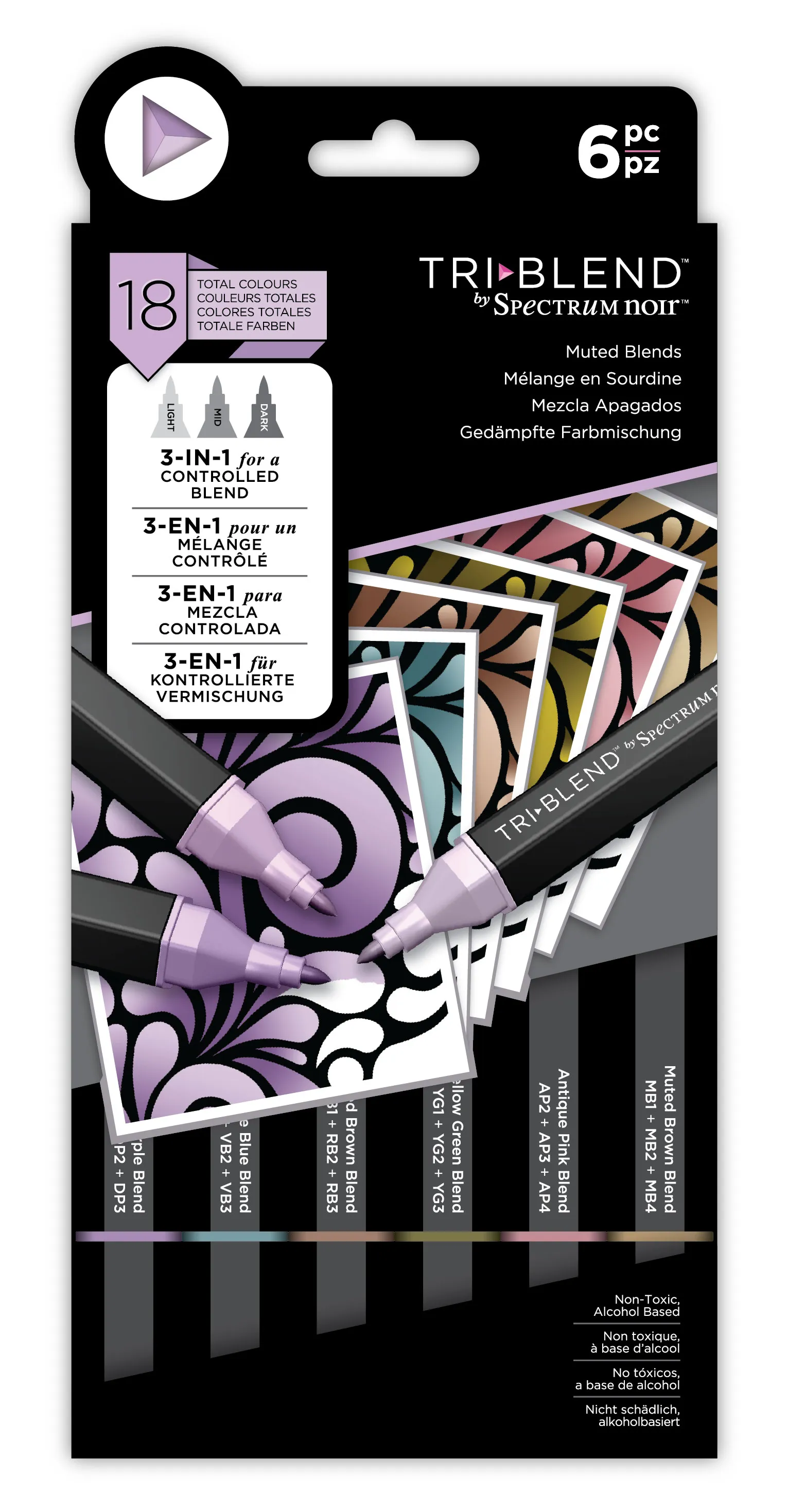 Muted Shades Tri Blend Markers