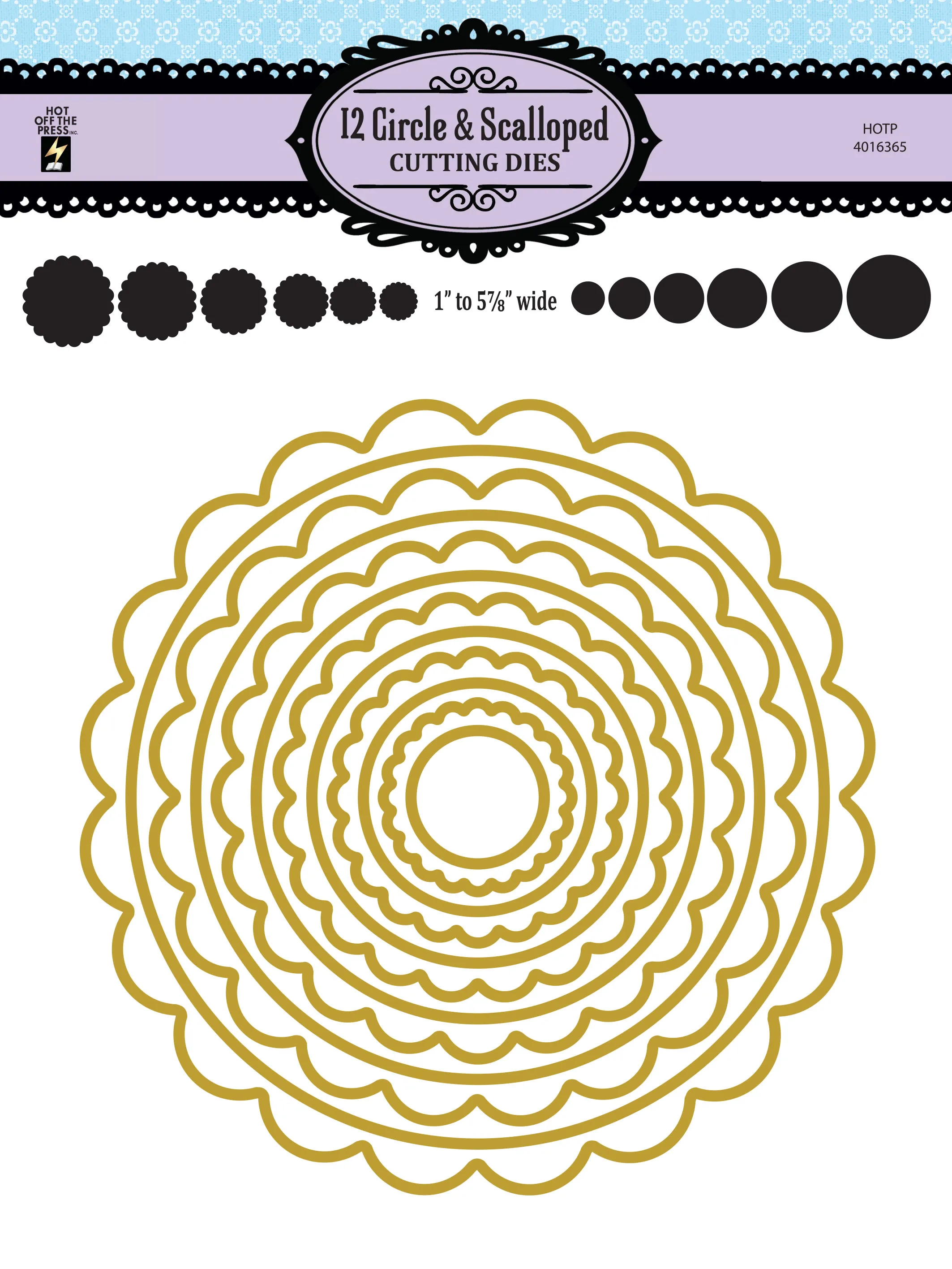 12 Circle & Scalloped Cutting Dies