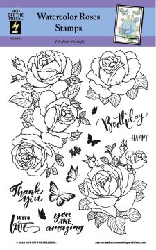 Watercolor Roses Clear Stamps