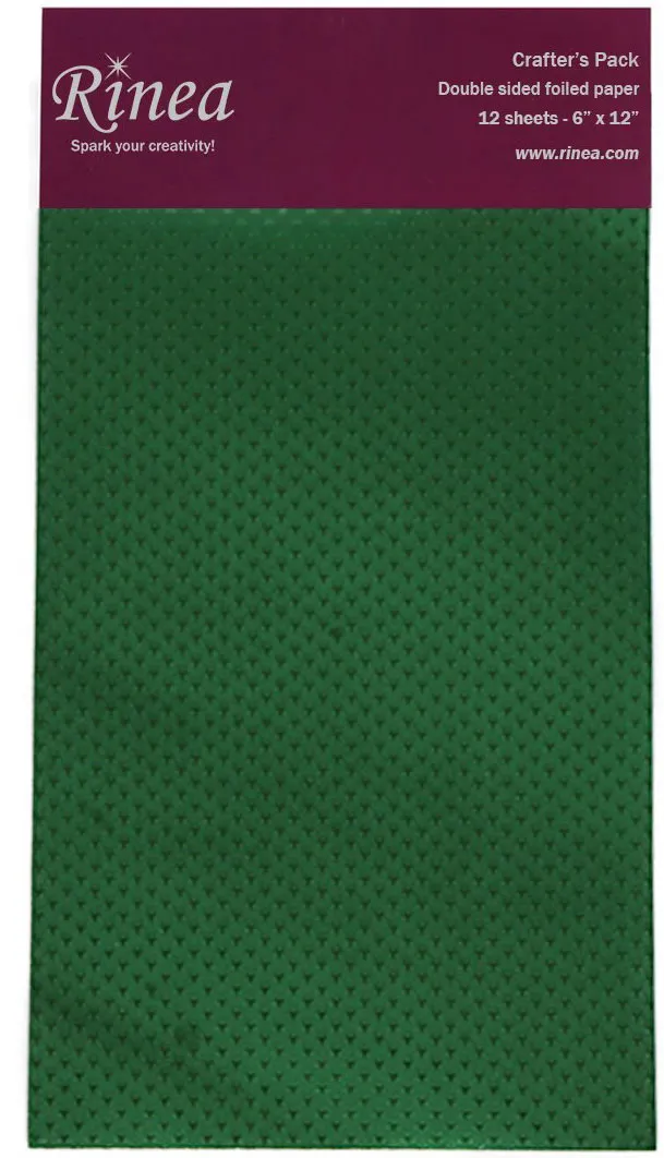 Emerald Star Foiled Papers, 12 sheets
