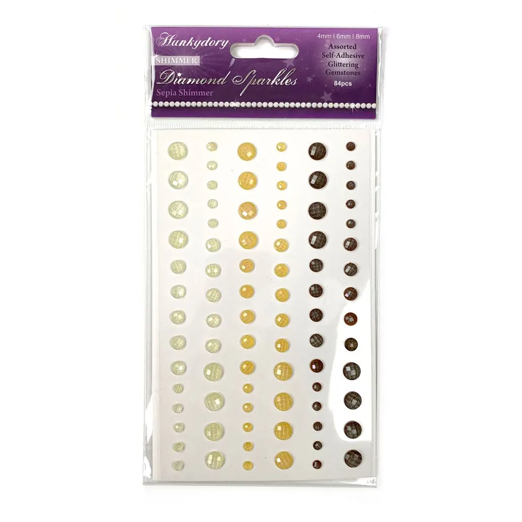 Sepia Shimmer Diamond Sparkles Gemstones