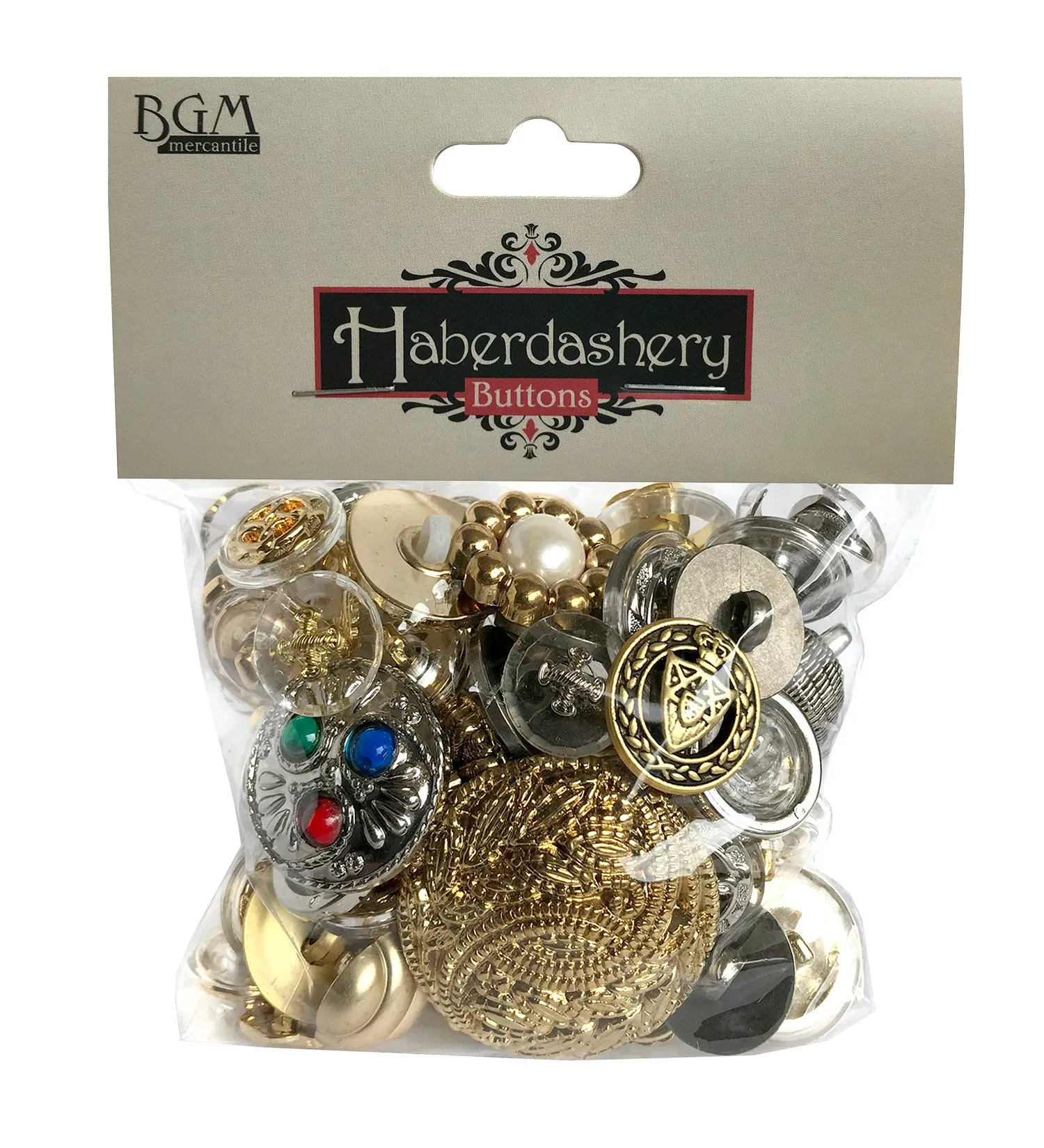 Fancy Gold & Silver Buttons