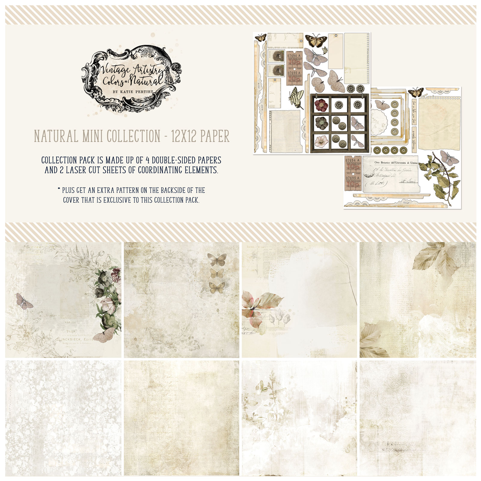 Natural Vintage Artistry Mini Collection, 12x12
