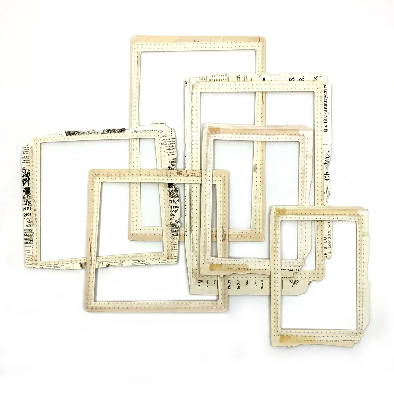 Natural Stitched Frames, 6 pieces