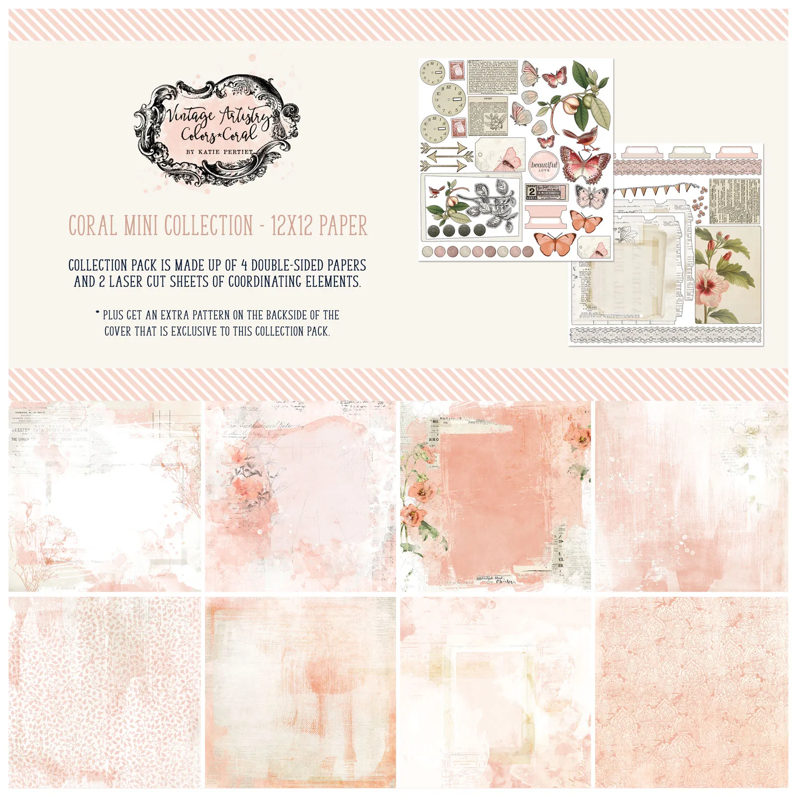 Coral Vintage Artistry Mini Collection, 12x12