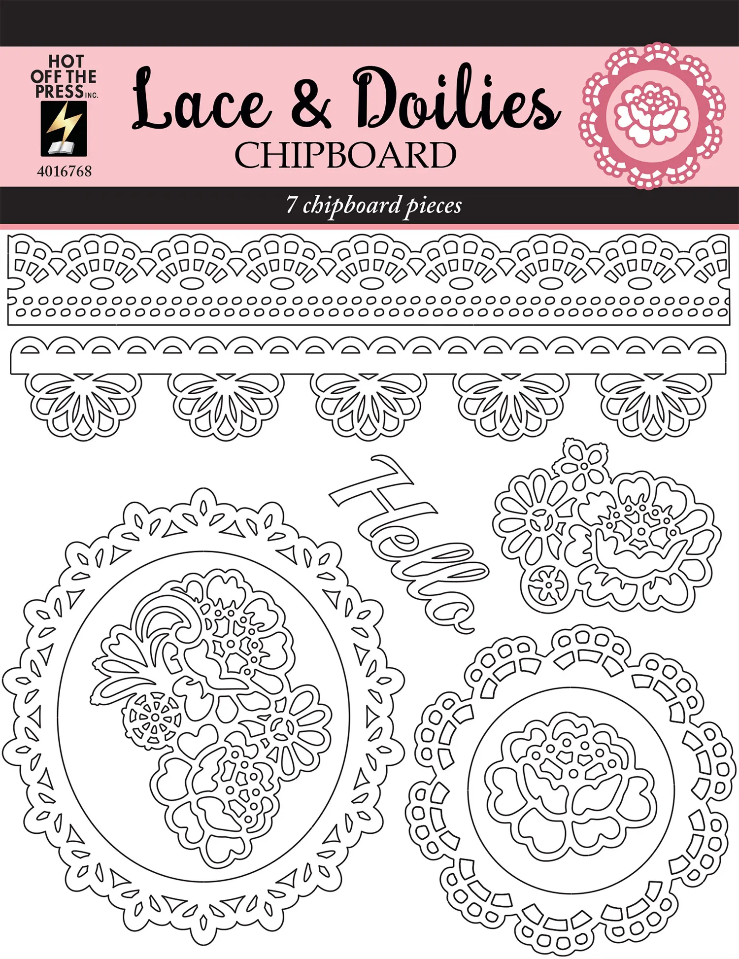 Lace & Doilies Chipboard