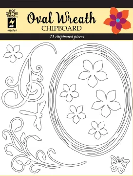 Oval Wreath Chipboard
