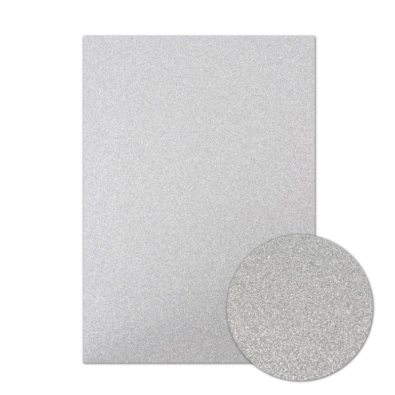 Silver Diamond Sparkles Shimmer Cardstock