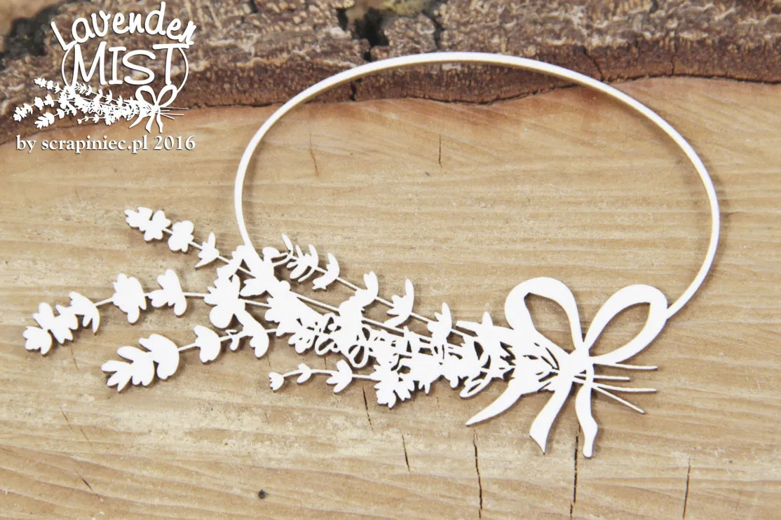 Oval Frame Lavender Mist Chipboard