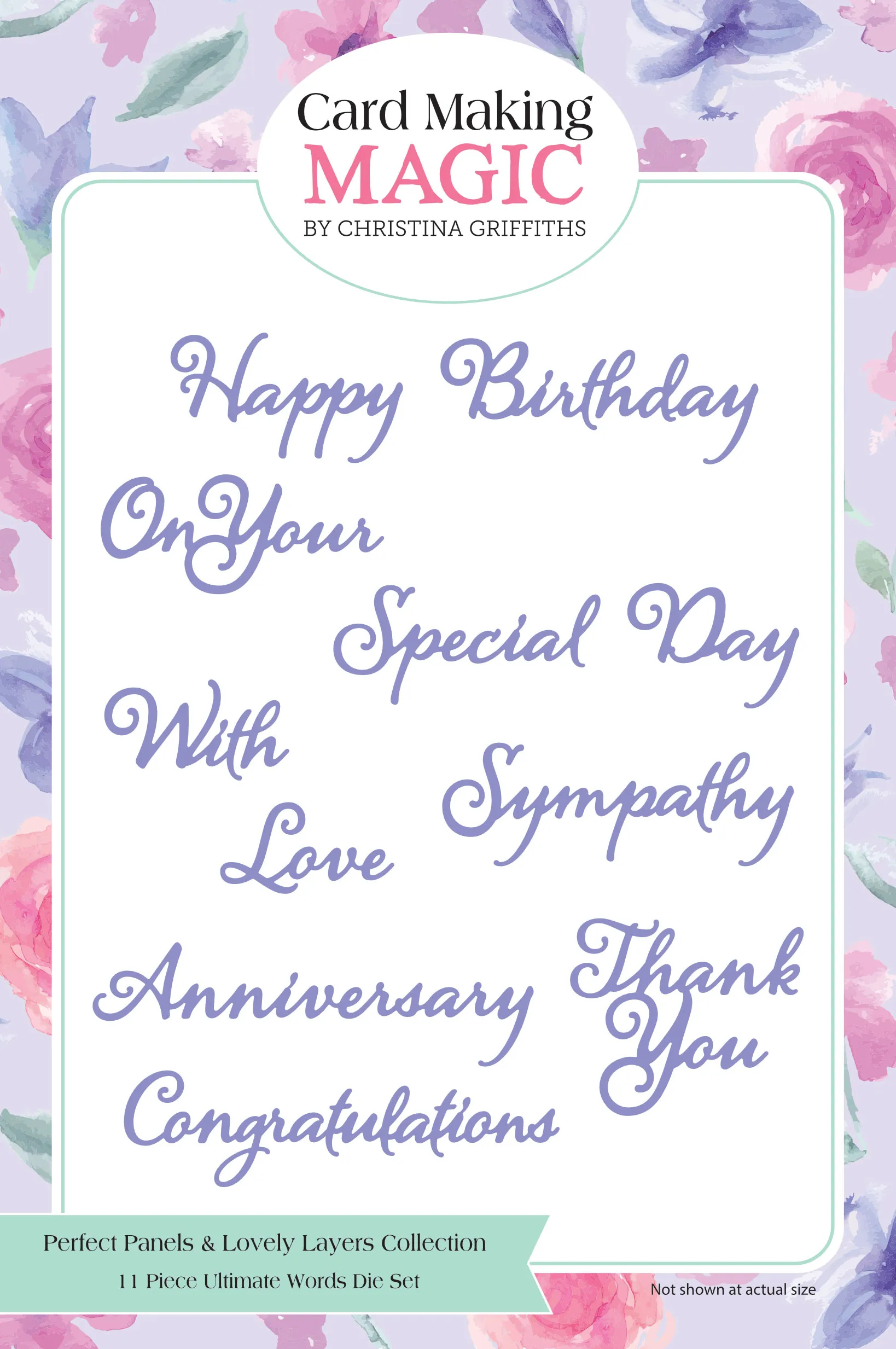 Ultimate Words Die Set The Perfect Panels and Lovely Layers Collection by Card Making Magic