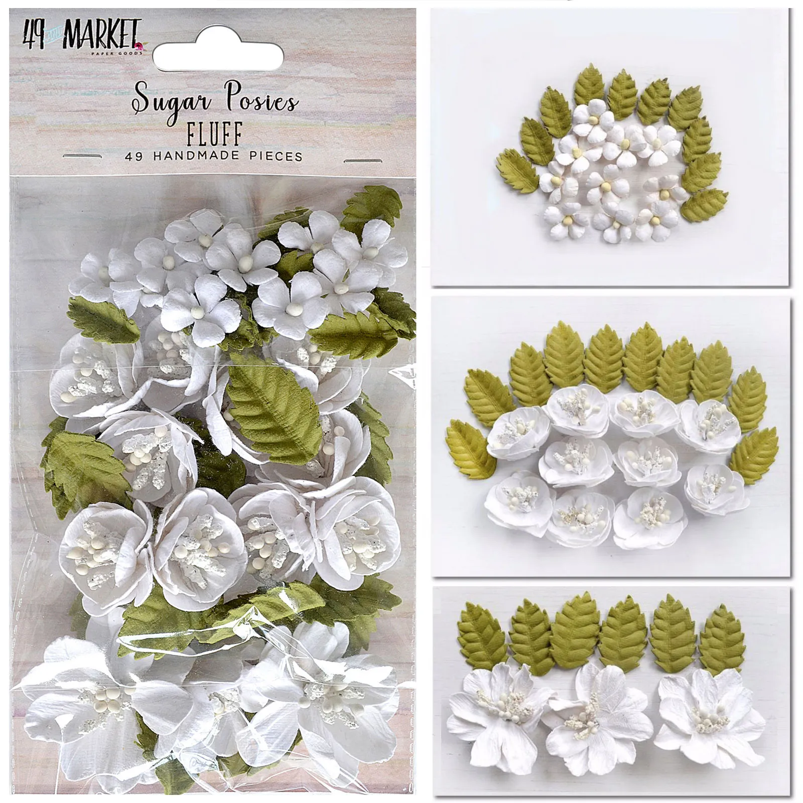 Fluff Sugar Posies, 49 pieces