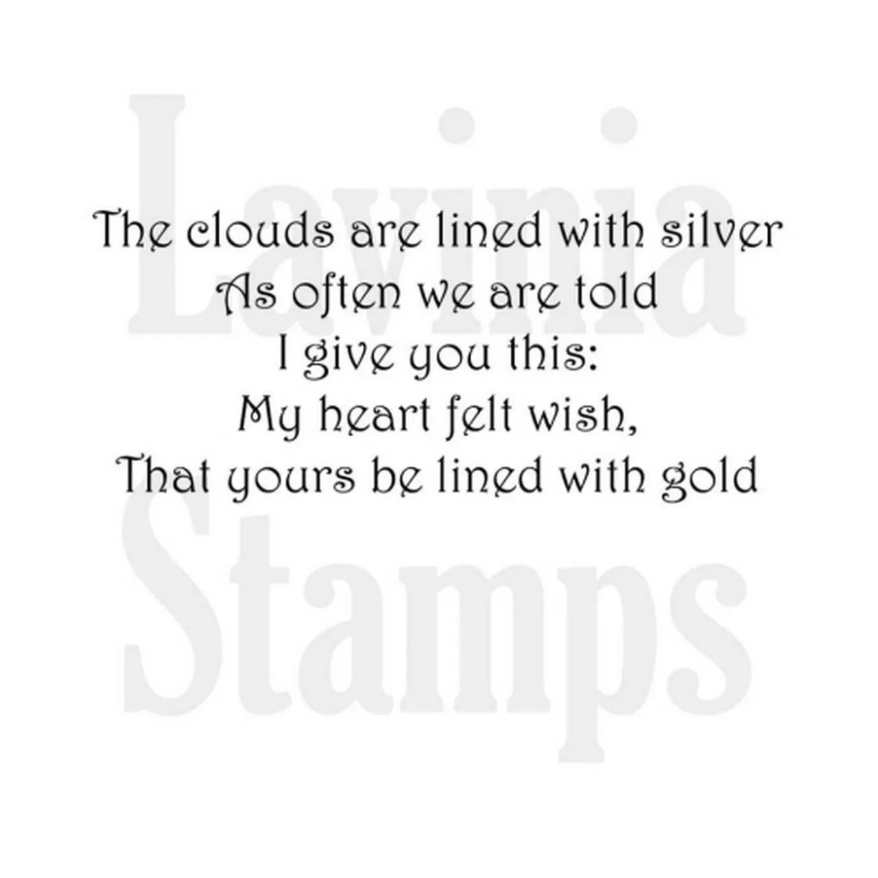 Silver Lining Clear Stamp by Lavinia
