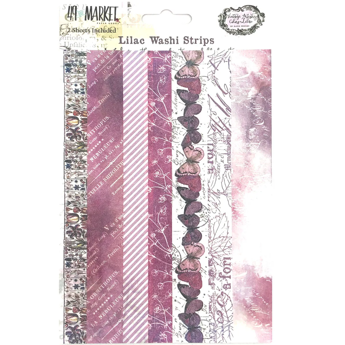 Lilac Washi Strips Vintage Artistry