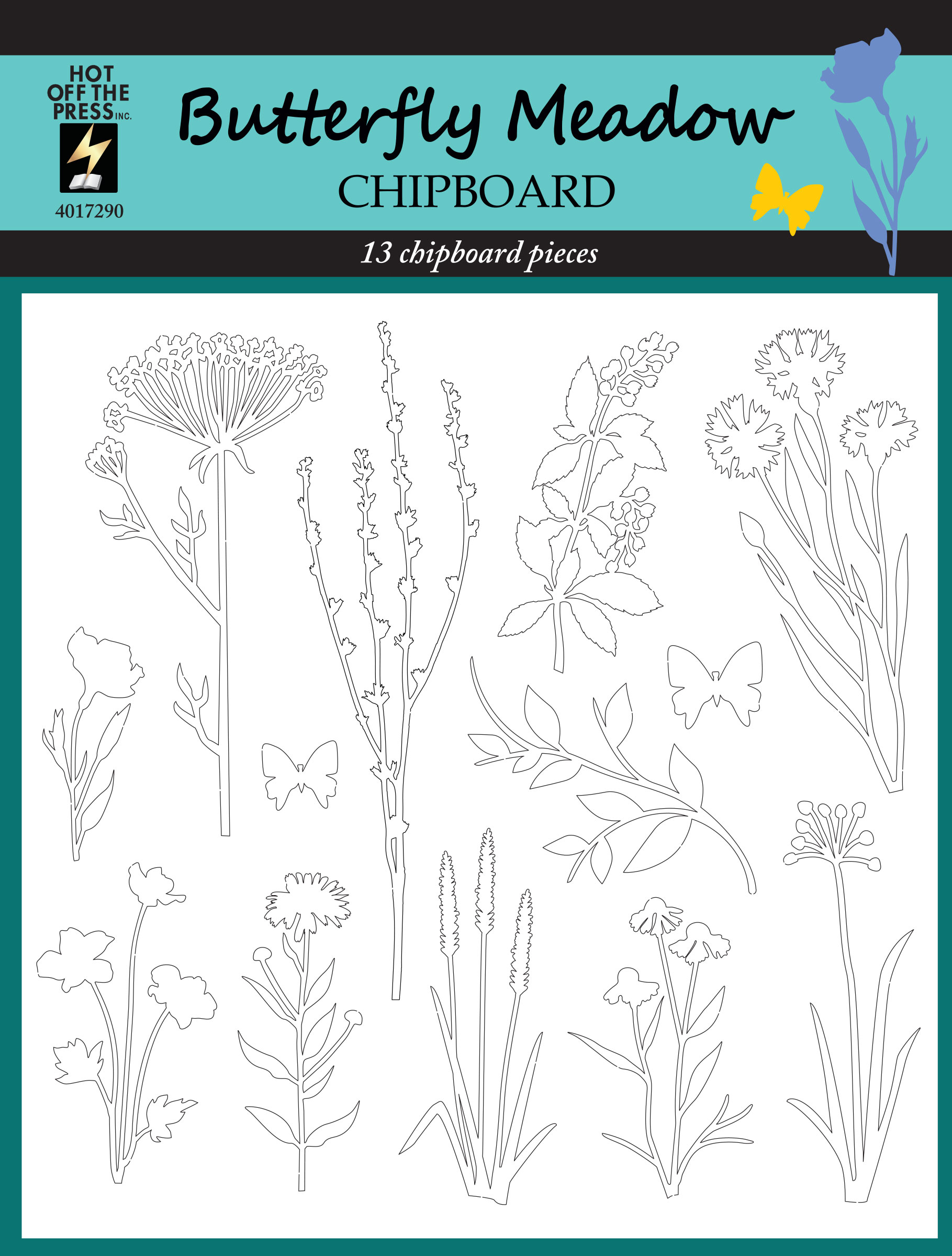 Butterfly Meadow Chipboard