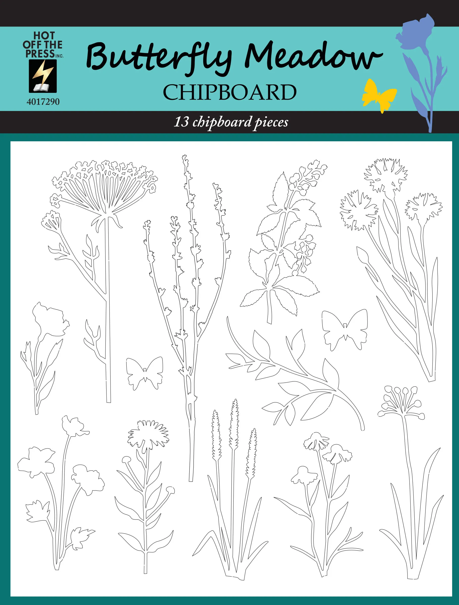 Butterfly Meadow Chipboard