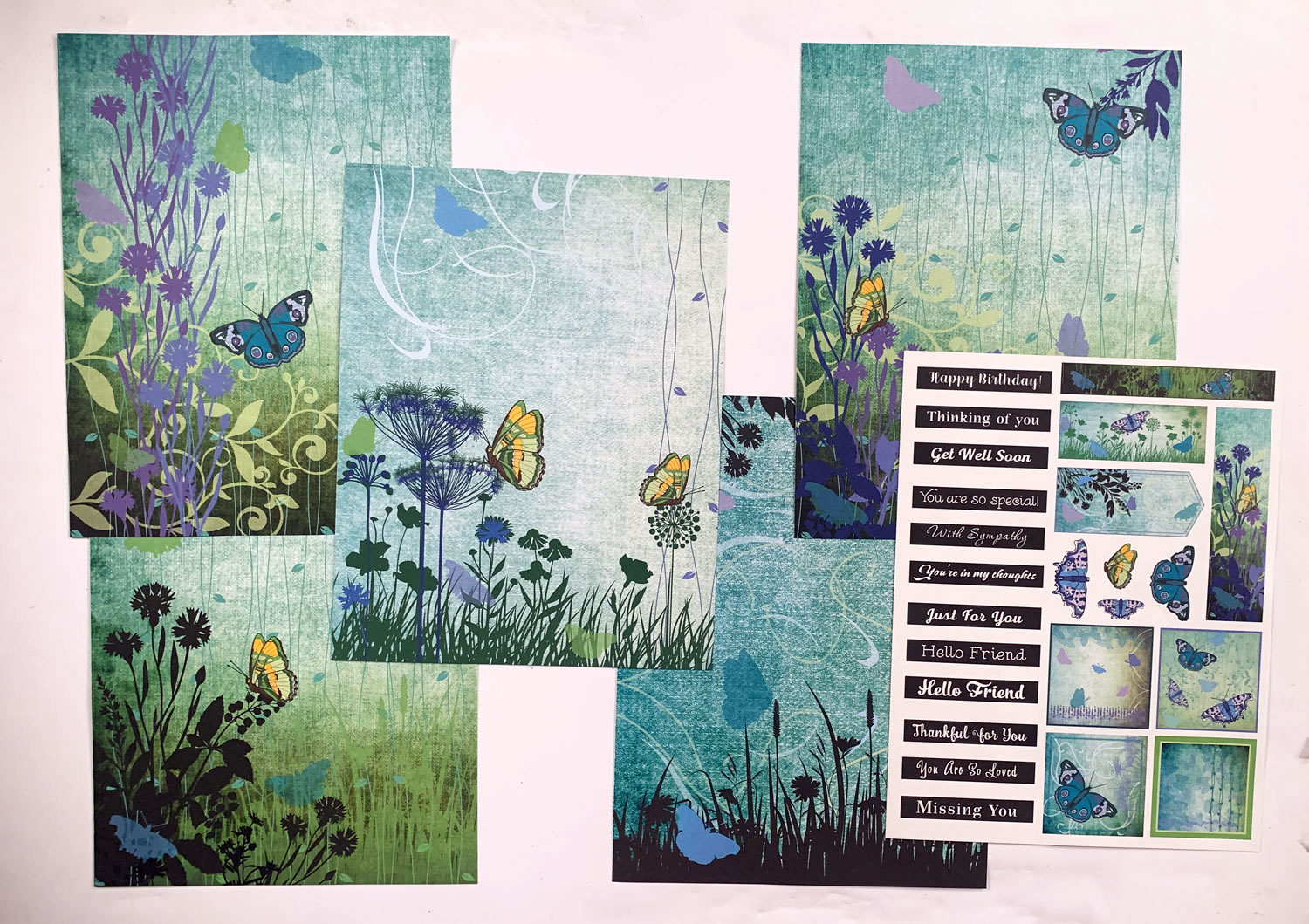 Butterfly Meadow 8.5x11 papers